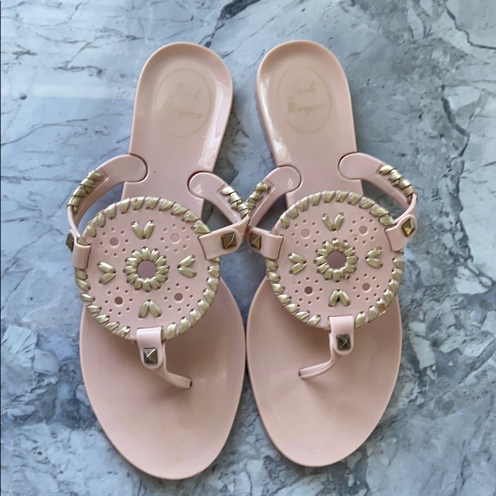 Jack Rogers Georgica Jelly in Blush Pink - Size 7